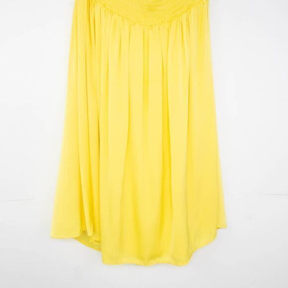 NEW‎ Alice + Olivia 100% Silk A-Line Mini Dress, Yellow, Large - Picture 6 of 14